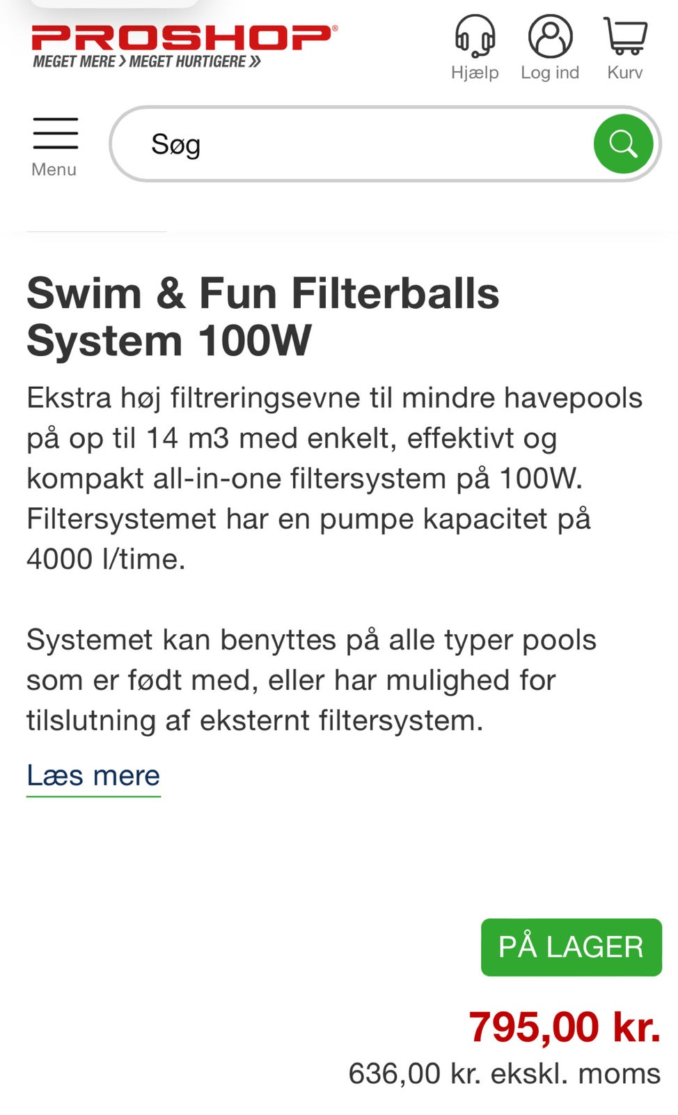 Filter pumpe, Swim and fun