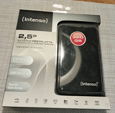 INTENSO, 320 GB, Perfekt, Intenso 320 GB Ekstern Harddisk – Ny og Uåbnet!

Sælger en Intenso 2,5" ek