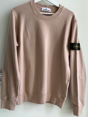 Sweatshirt, Stone Island, str. M, Pæn beige Stone Island sweatshirt med rund hals og logo patch.
Stø