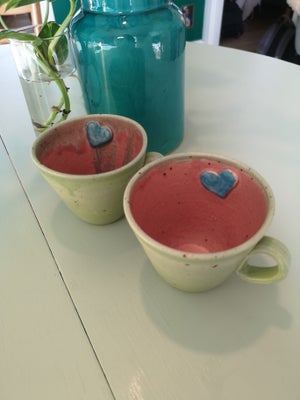 Keramik, Kopper med hank, Annette Olander, Sælges samlet til prisen. 

2 flotte (te) kopper med hank