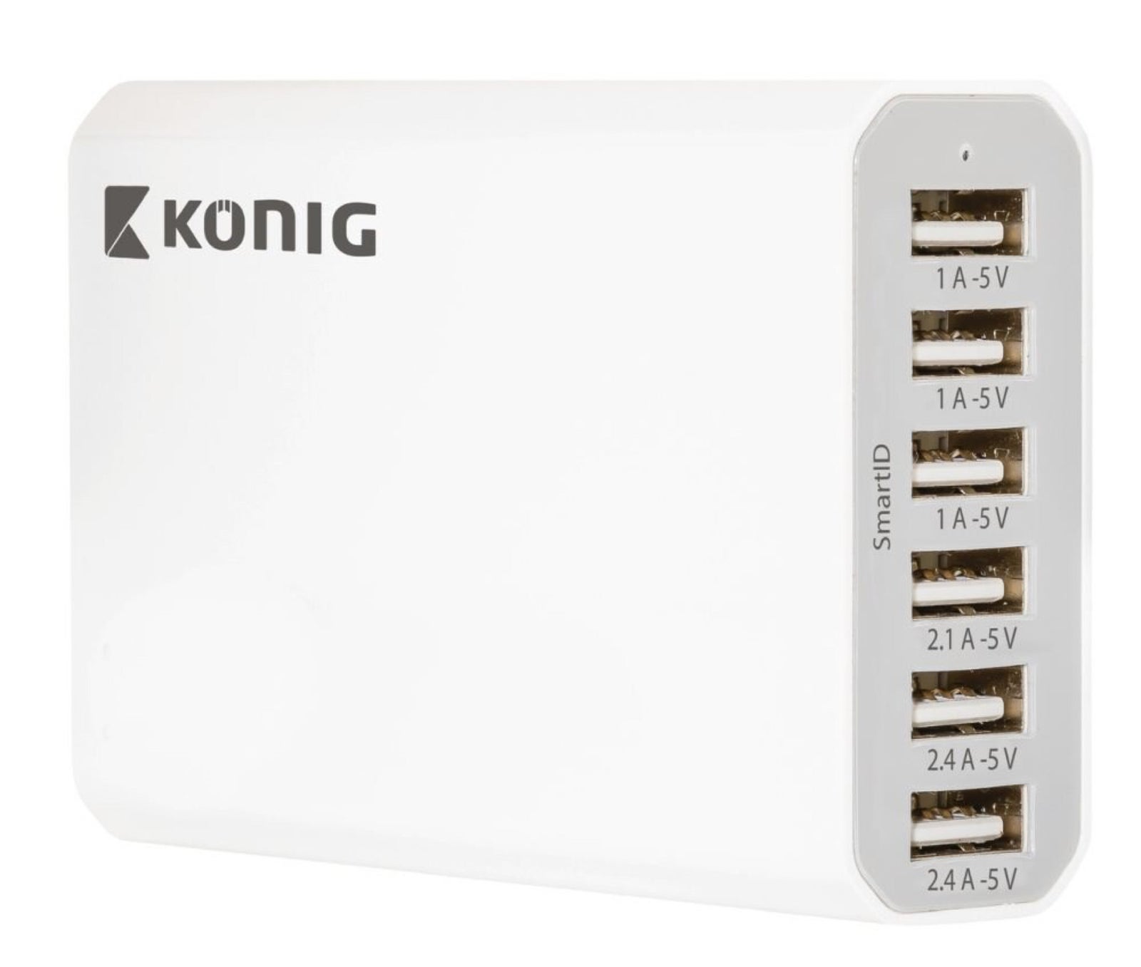 Oplader, t. andet mærke, König 6-port USB lader