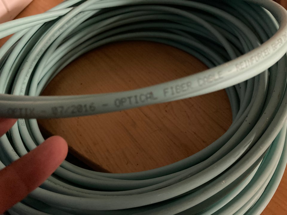 Optisk kabel, 20m m.