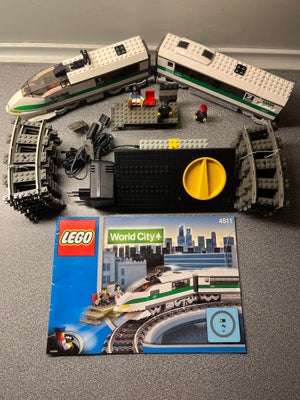 Lego World City, 

Lego nr. 4511 - Lego World City
High Speed Train 9V fra 2003.
Fungerer perfekt og