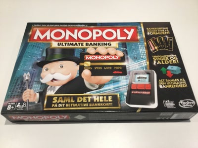 Monopoly Ultimate Banking, brætspil, Komplet og som nyt.
Se billeder for spille info
Kan sendes med 