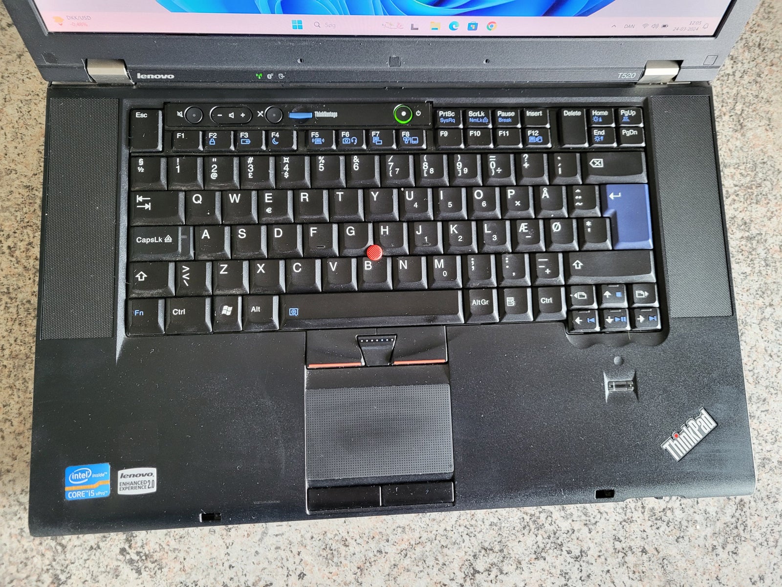 Lenovo ThinkPad T520, IntelCore i5 2520M 2,5 GHz, 8 GB ram