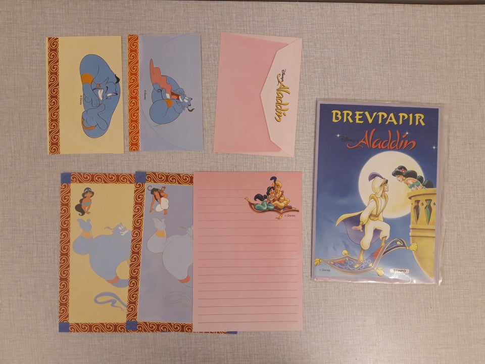 Brevpapir, Aladdin brevpapir, Disney