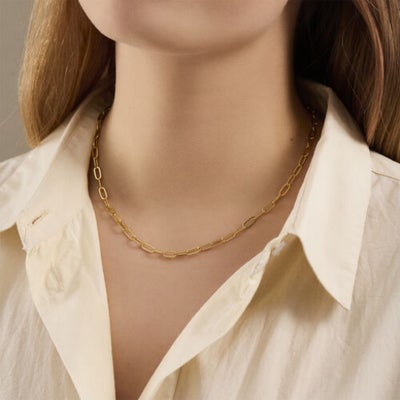 Halskæde, forgyldt, Pernille Corydon, Esther necklace, brugt få gange. 45 cm. Goldplated. Fremstår s