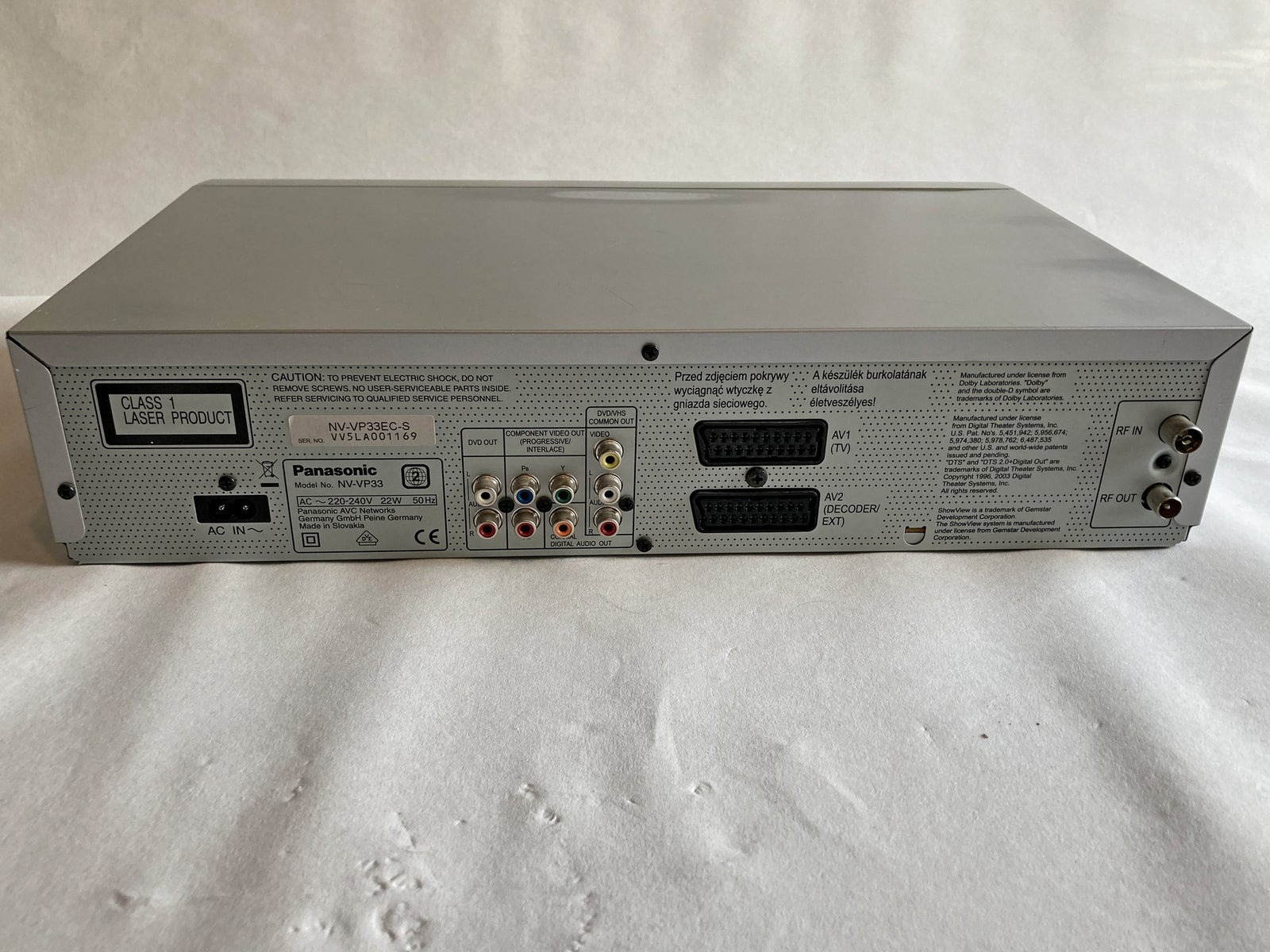 VHS videomaskine, Panasonic, NV-VP33