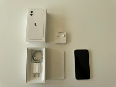 iPhone 11, 64 GB, hvid, God, Flot iPhone 11 - 64 Gb (Model A2221), fungerer 100% perfekt og i god st