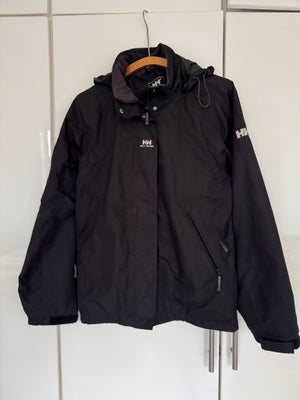 Regnjakke, str. 44, Helly Hansen,  Sort,  Polyester,  Næsten som ny, Kvalitetsjakke der hverken lade