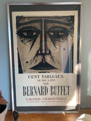 Vintage plakat, Bernard Buffet, Skøn vintage plakat af Bernard Buffet med håndteringsmærker (se bill
