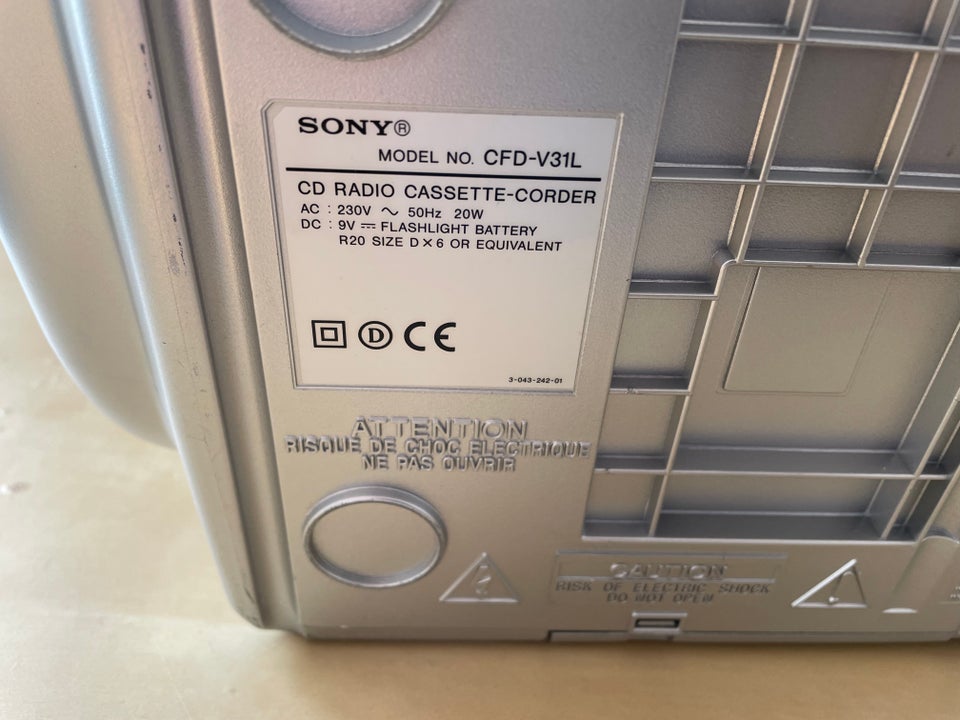 Båndoptager, Sony, CD’s u31l