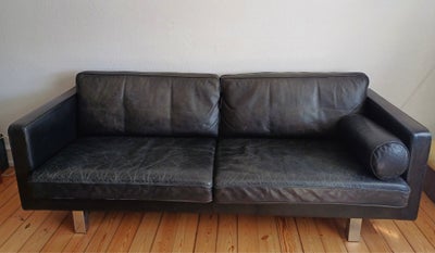 Sofa, læder, 3 pers. , Nielaus “Handy”, Nielaus model “Handy” sofa som 3,5 pers i semianilinlæder me