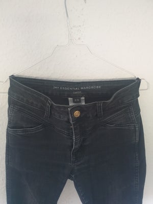Jeans, My essential wardrobe, str. 25,  Støvet sort,  Næsten som ny