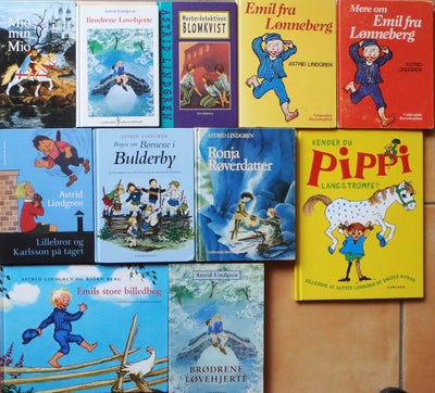Pippi, Emil fra Lønneberg m.v. - se liste, Astrid Lindgren, Her sælges en masse bøger af Astrid Lind