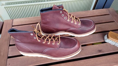 Støvler, Red Wing, str. 46,  Brun,  Læder,  Ubrugt, Red Wing Moc Toe model 8138 i Briar Oil Slick læ