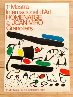 Sjælden original MIRO plakat, MIRO, b: 55 h: 75, Fineste originale Miro plakat. 1971 

Alle mine pla