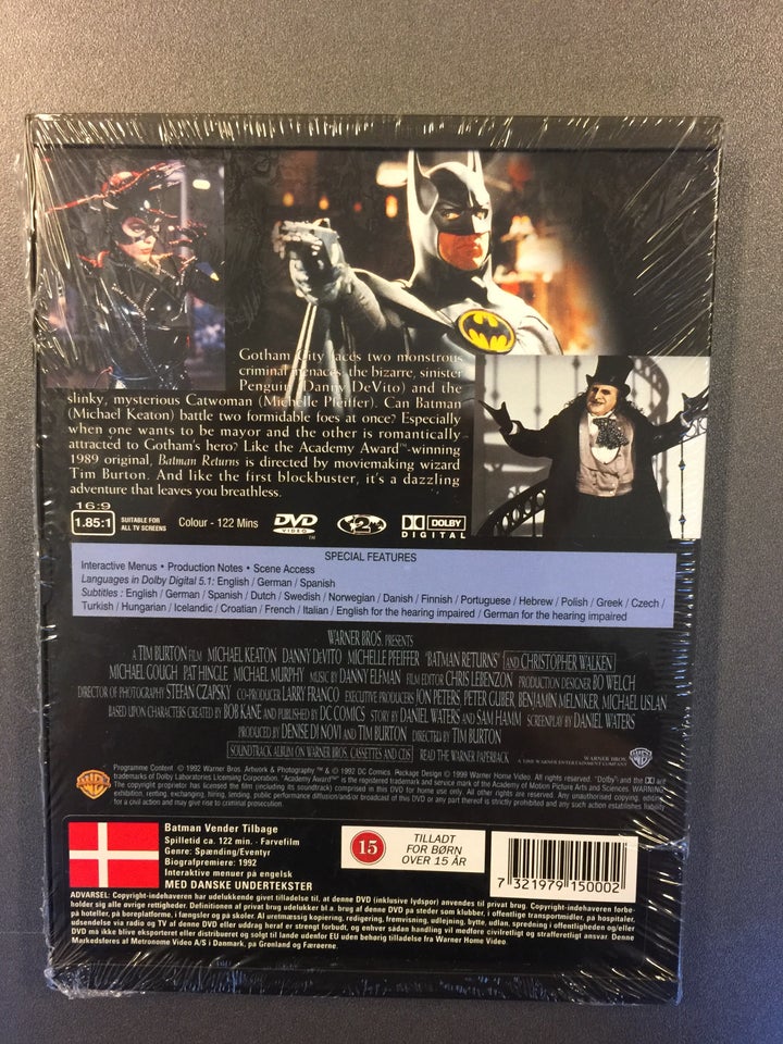 Batman Returns, instruktør Tim Burton, DVD