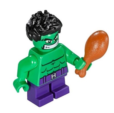 Lego Minifigures, Super Heroes

sh252 Hulk with turkey drumstick 30kr.
sh204 Batman 40kr.
sh209 Ultr