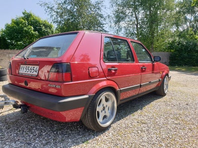 VW Golf II, 1,8 GL, Benzin, 1990, rød, træk, 3-dørs, centrallås, service ok, servostyring, Golf 2 1.
