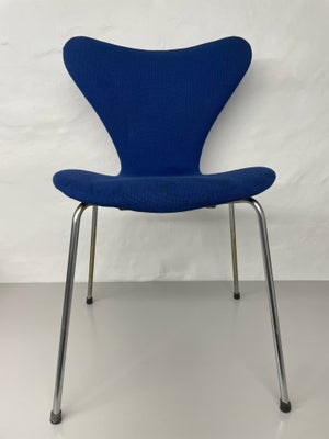 Fritz Hansen, stol, 7’er stole, 2 stk mørkeblå i stof og 1 stk lyseblå i stof, samt 1 stk mørkeblå i