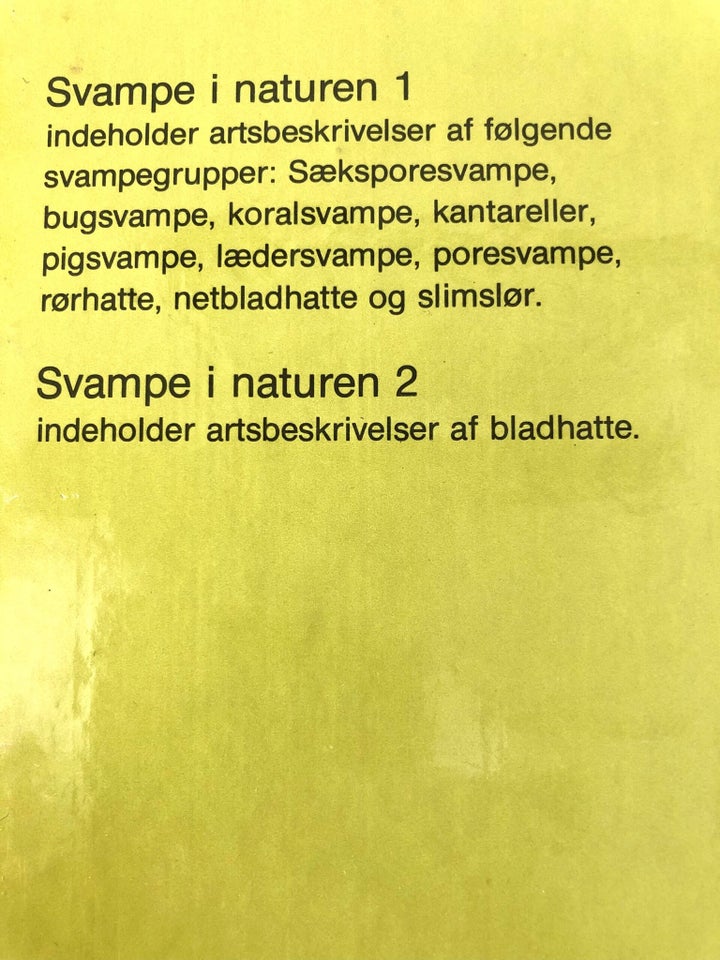 Svampe i naturen 2, Sven Nilsson / Bo Mossberg, emne: biologi