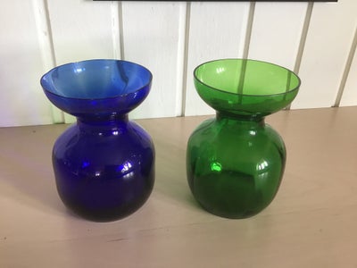 Vase, Hyacintglas, Holmegaard glasværk, 2 hyacintglas fra Holmegaard glasværk, der producerede denne