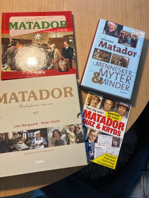 DVD, Matador m,m, Hele serien om Matador + opslagsbøger om hvad der foregår i Korsbæk og hvilke pers