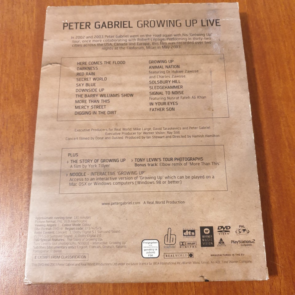 Peter Gabriel - Growing Up - LIVE, instruktør Hamish