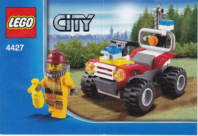 Lego City, 4427 Fire ATV / Brand ATV
Komplet med byggevejledning, minifigur og alle klodser, ingen æ