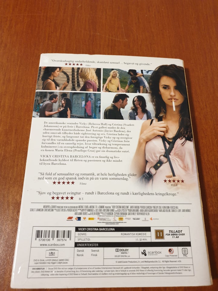 Vicky Christina Barcelona, instruktør Woody Allen, DVD