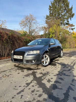 Audi A3, 2,0 TFSi Ambition Sportback DSG, Benzin, aut. 2005, km 250000, koksmetal, klimaanlæg, airco