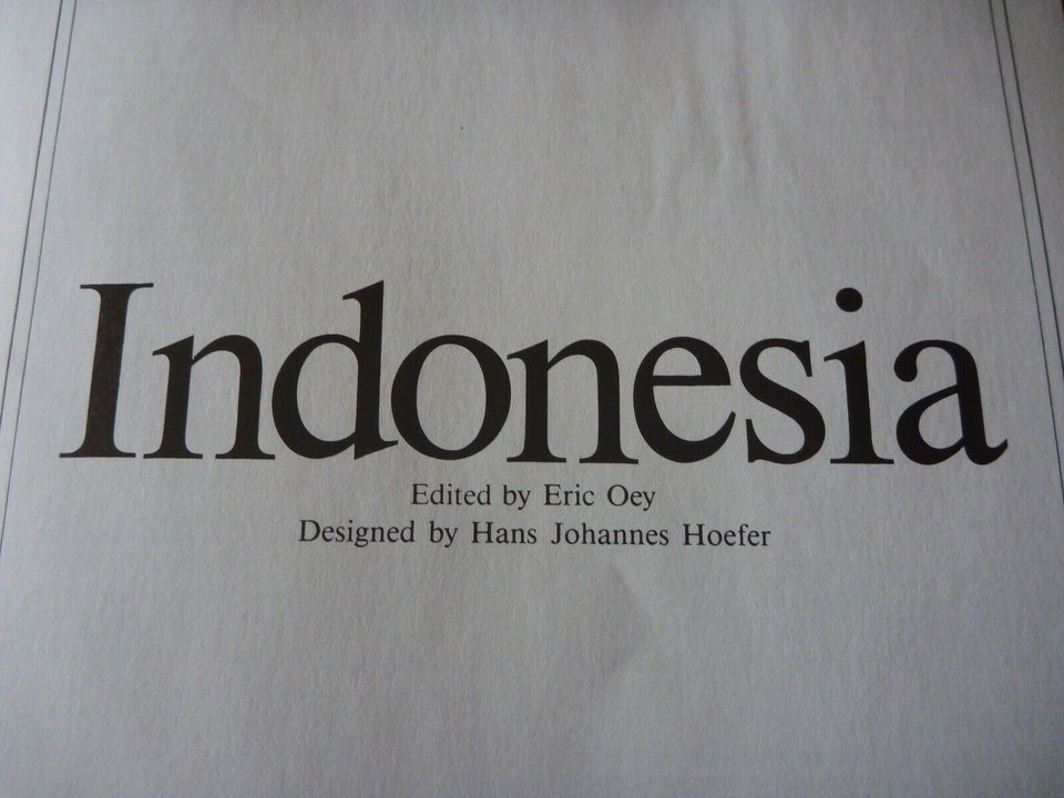 Indonesia, Eric Oey, emne: rejsebøger