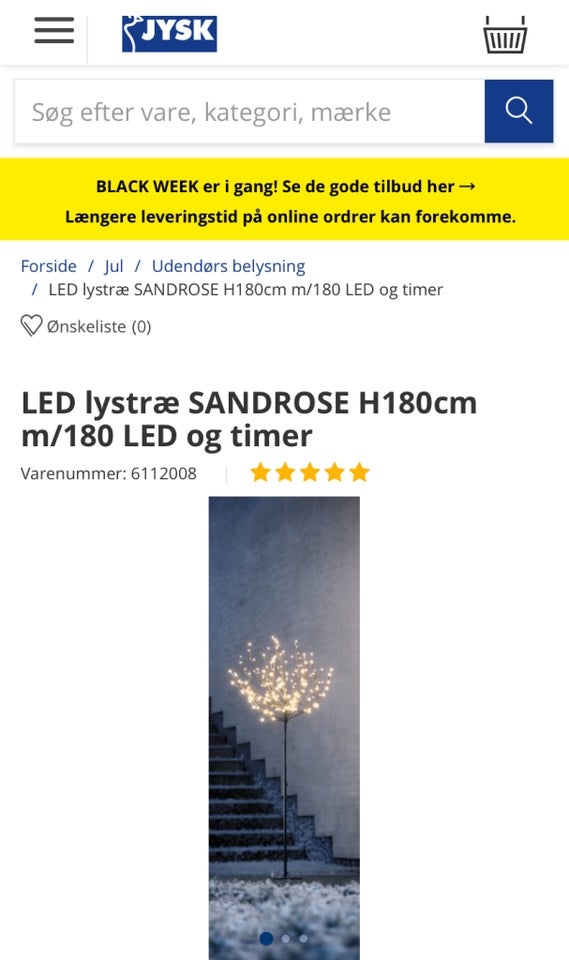 LED, Led lystræ Sandrose fra Jysk