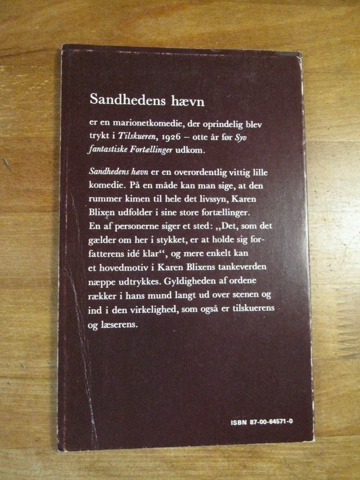 Sandhedens hævn (Marionetkomedie), Karen Blixen, genre: