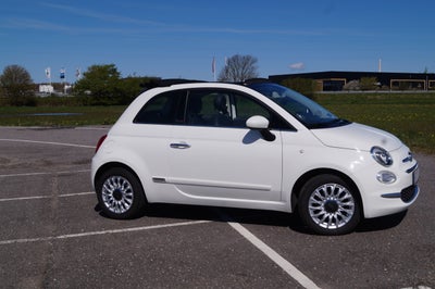 Fiat 500C, Benzin, 2017, km 40000, hvid, klimaanlæg, aircondition, ABS, airbag, 2-dørs, centrallås, 