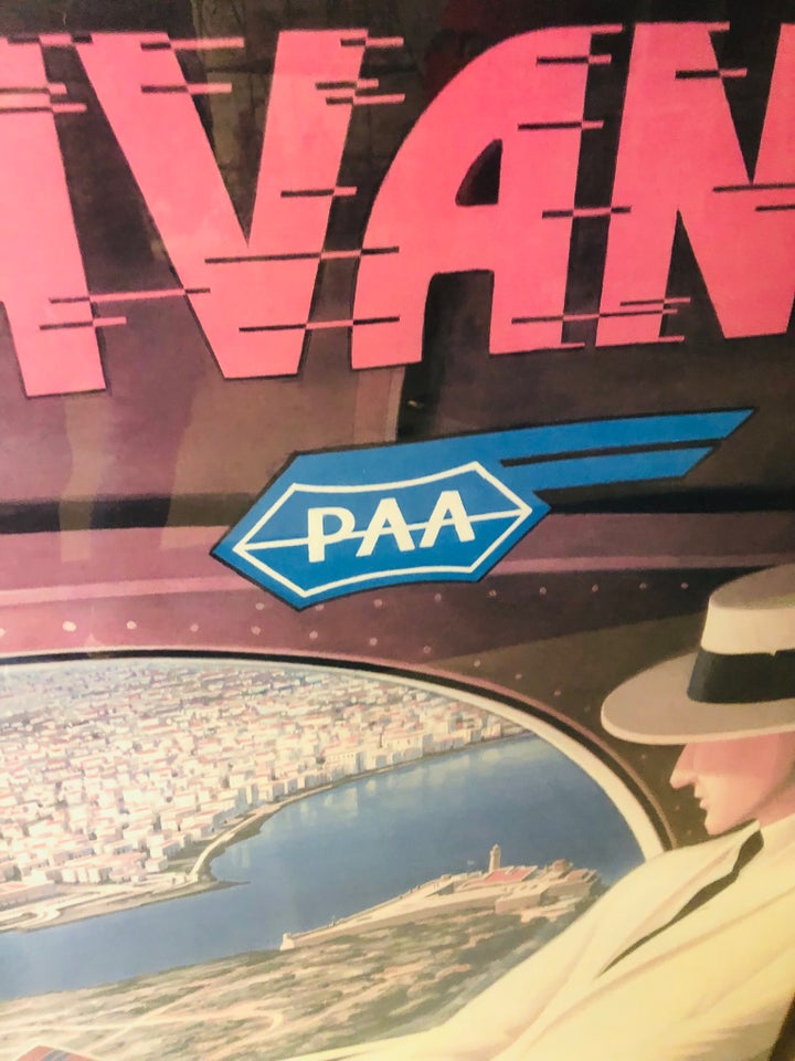 Plakat , Pan Amerika Airways, motiv: Havana fra luften