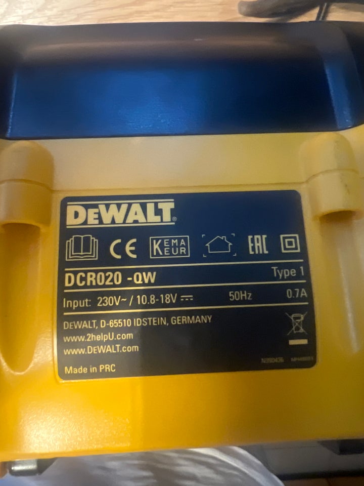 DAB-radio, DeWalt DCR020-QW, God