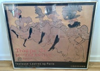 Plakat, Toulouse Lautrec, motiv: Cancan piger monmartre