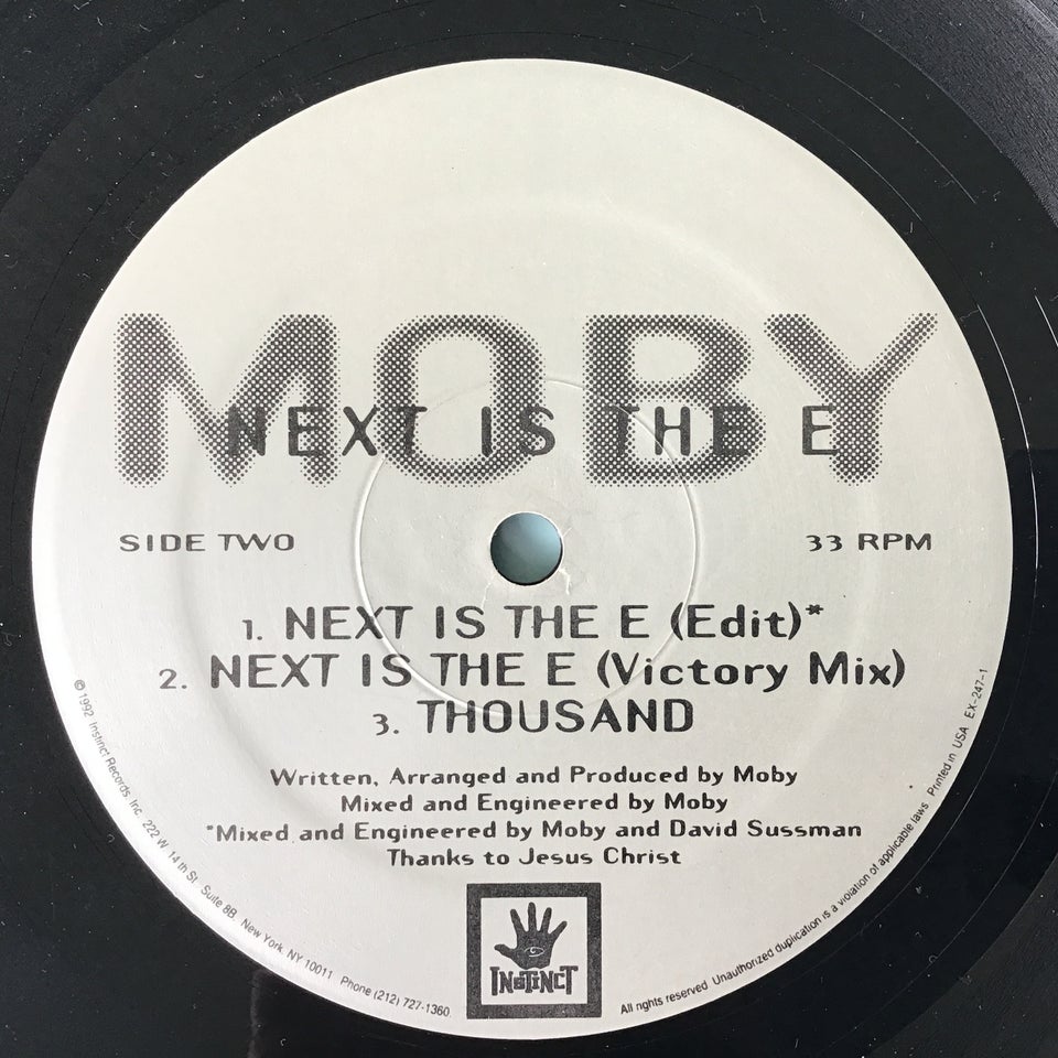 Maxi-single 12", Moby –, Next Is The E