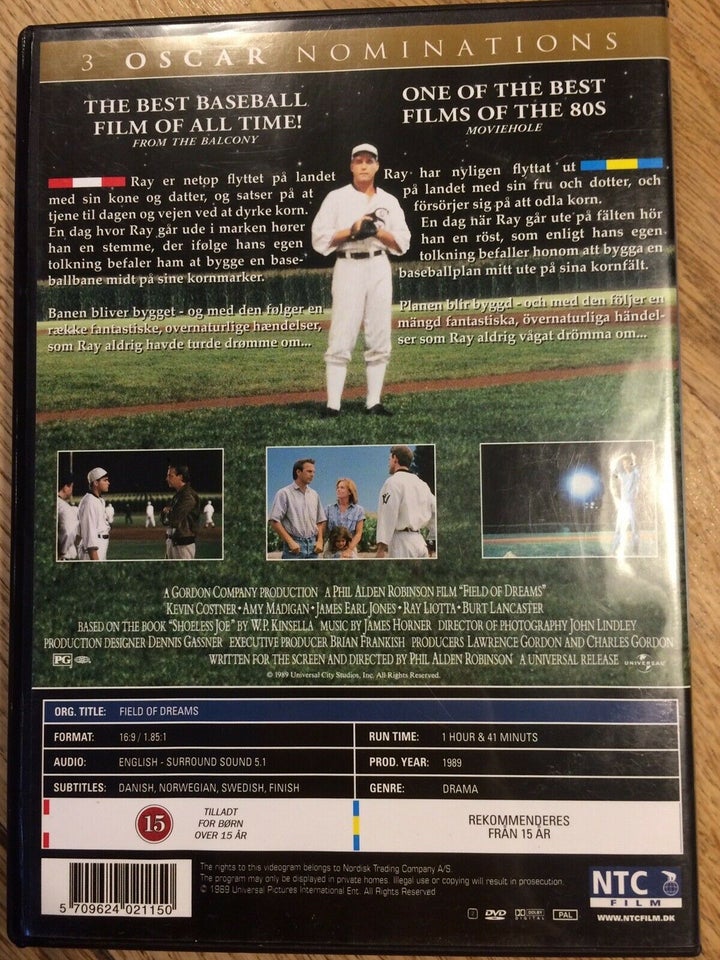 Field Of Dreams, DVD, drama