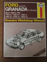 Reperationshåndbog, Haynes Ford, Granada & Scorpio