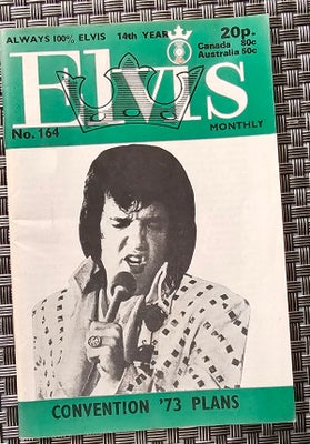 Bøger og blade, Elvis monthly Nr. 164, Fra September 1973
60 sider - flotte billeder (sort/hvide)

I