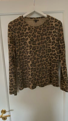 Bluse, Black Colour, str. 38, Leopard, Ubrugt, Super blød sweat bluse str S/M