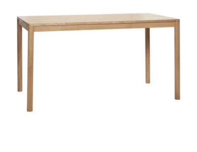 Spisebord, Egetræsfinér og massiv egetræ, Hubsch, b: 80 l: 140, Flot spisebord i egefinér fra Hubsch