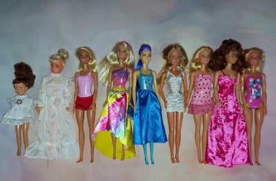 Barbie, Blandet Barbie dukkepakke 9 dukker (pakke 1), Alle dukker er i brugt ren stand. Pris for all