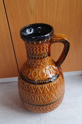 Keramik, Gulvvase, Tysk, West Germany, 1 flot stor retro gulvvase fra Bay, Tyskland.
Vasen er i fin 