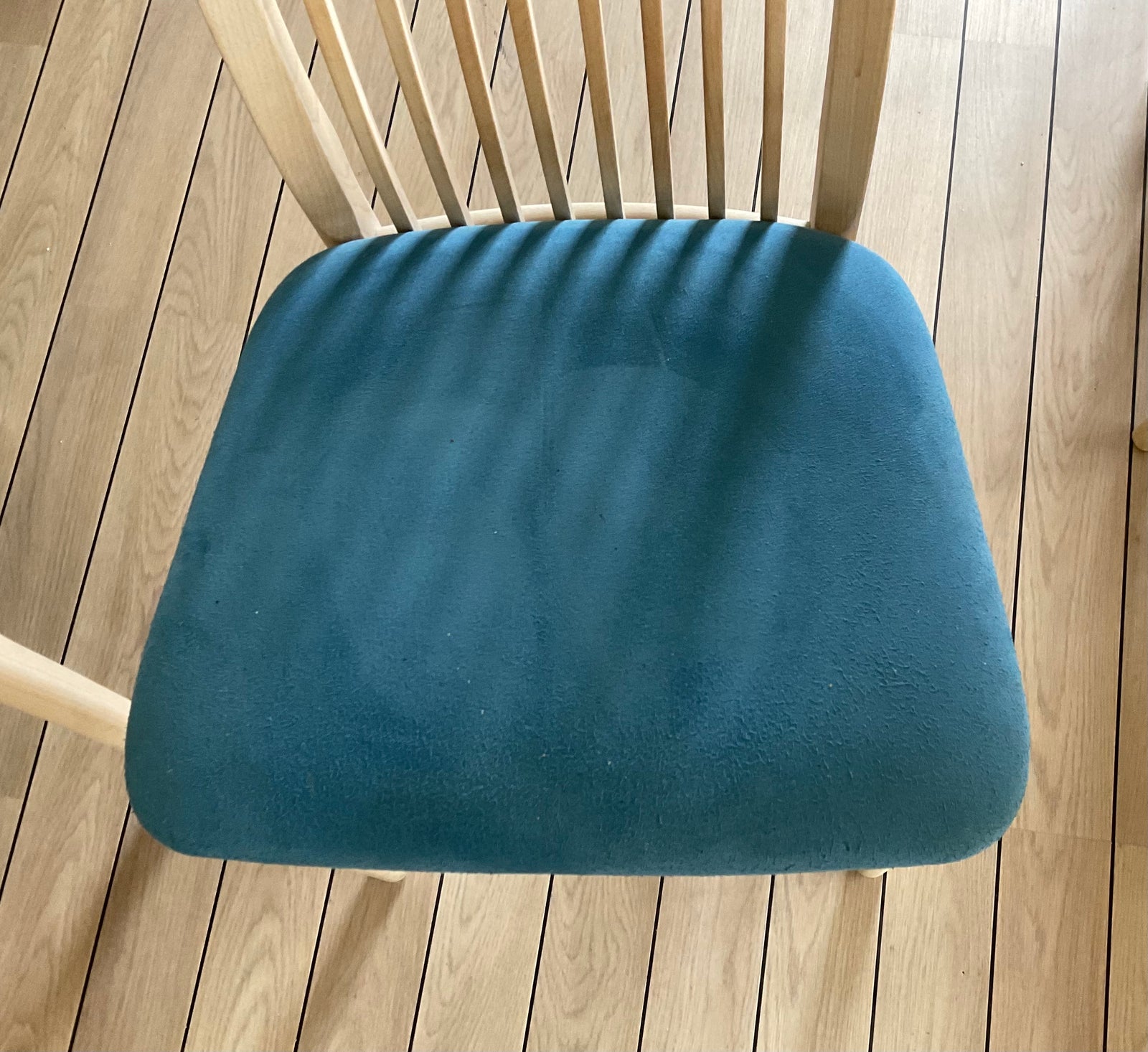 Spisebordsstol, Hvidvasket bøg/Alcantara, b: 50 l: 50