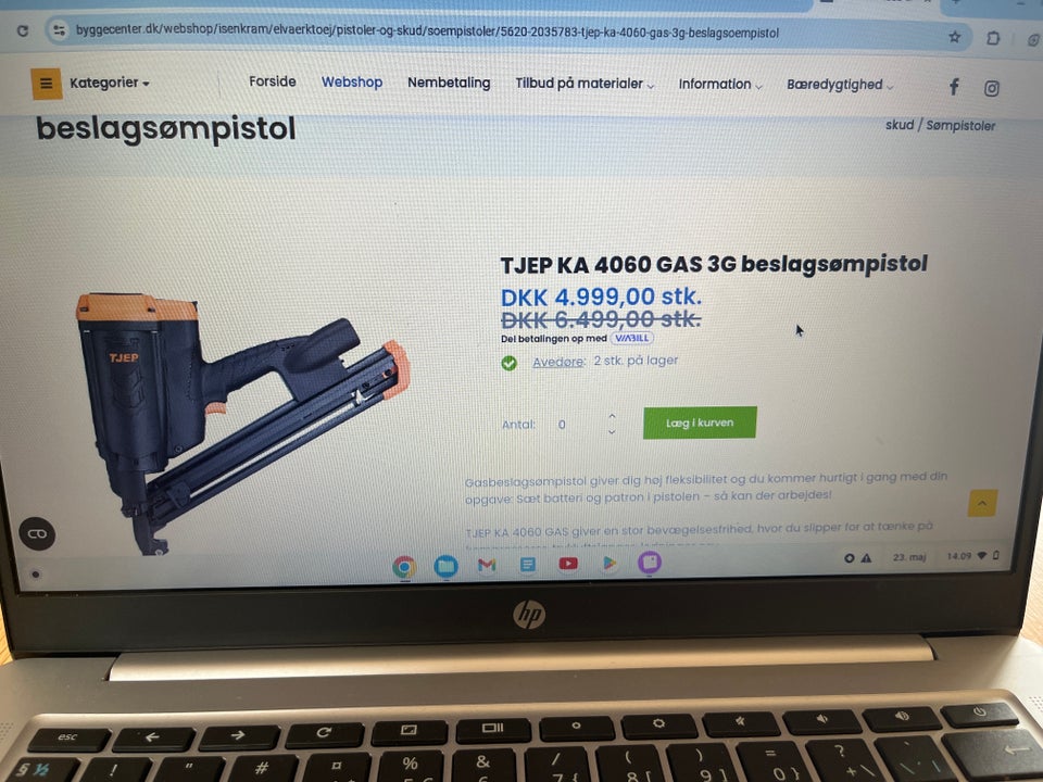 Beslagsømpistol, TJEP