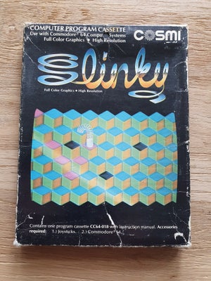 Slinky, Commodore 64 & C128, 


Cosmo, 1984:

"Slinky"


Et af de tidlige-og et specielt C64 spil i 